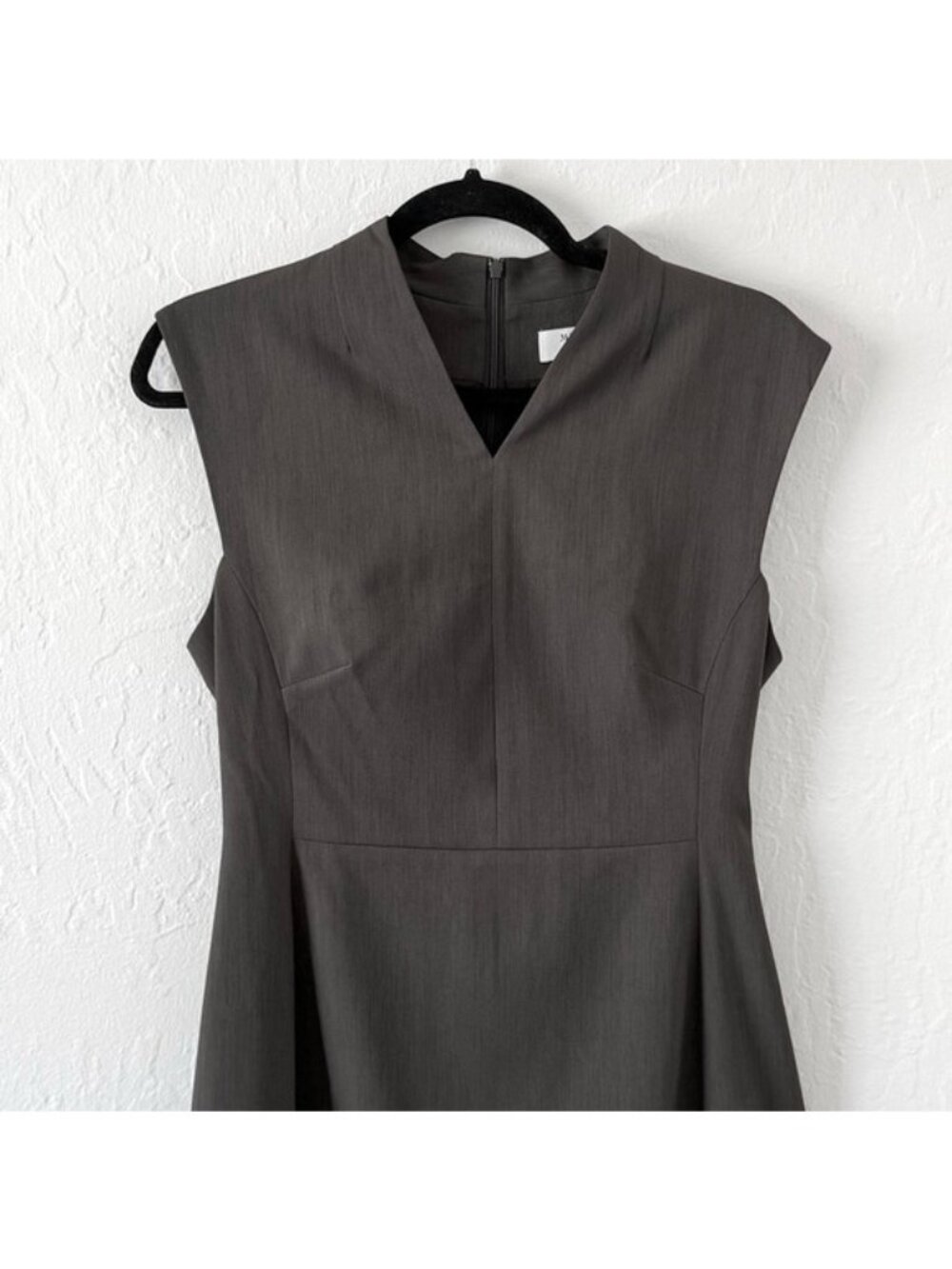 MM Lafleur The Aditi 2sleeveless shift Dress Charcoal steel gray size 6 - Picture 3 of 10